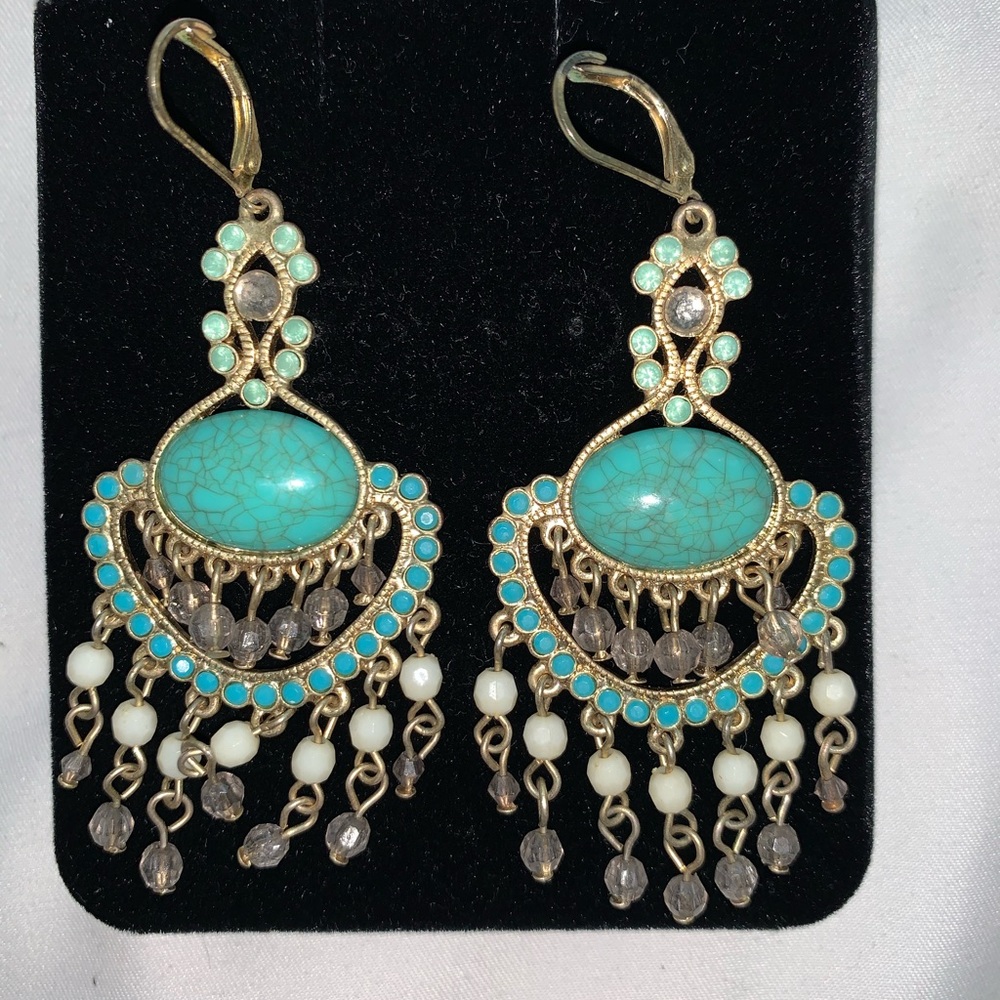 Turquoise dangle fashion earrings